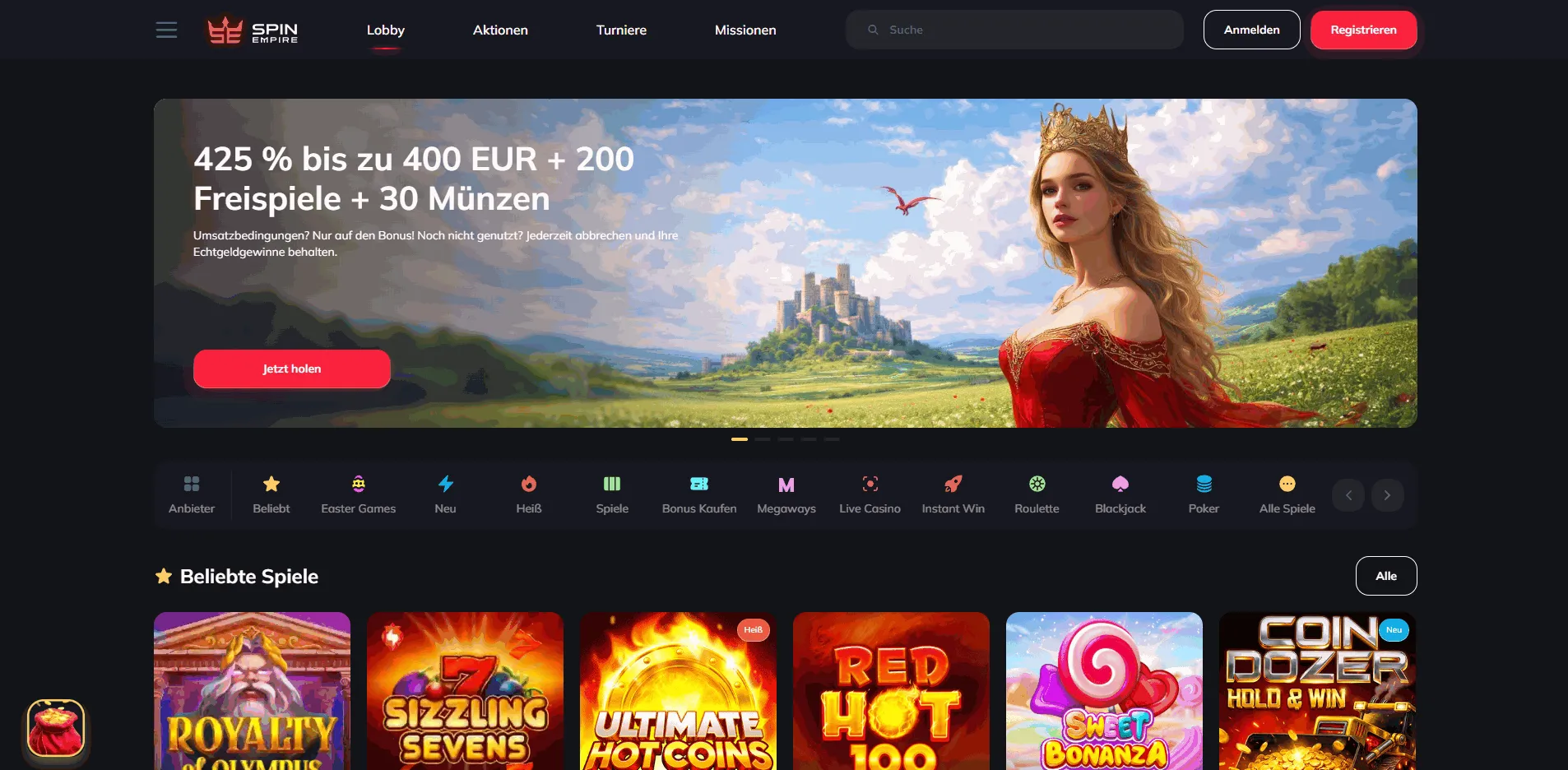 spinempire casino at